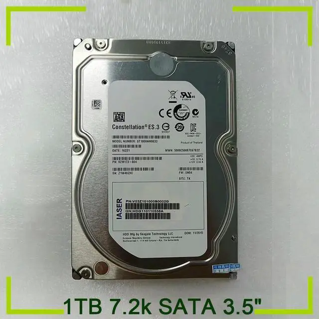 Main image of Enterprise Mechanical Hard Drive 1TB 7.2k SATA 3.5" 128MB Hard drive ST1000NM0033