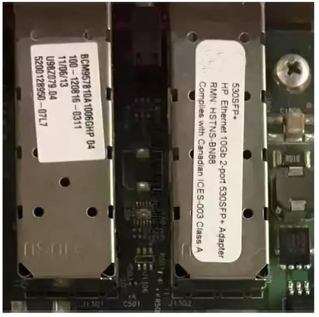 Alt view image 3 of 6 - For bcm57810s 652503-B652503-B21 10 Gigabit Network Card With Dual Electrical Ports 656244-001 NC530SFP