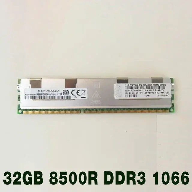 Main image of 1 pcs For RAM X3850 X5 7143 X3650 M3 90Y3101 90Y3103 Server Memory Fast Ship 32GB 8500R DDR3 1066