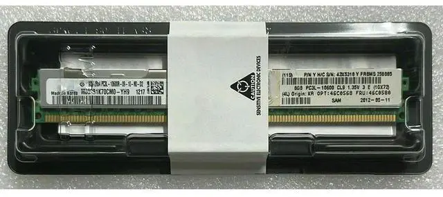 Alt view image 4 of 7 - 1 pcs For RAM HS22 HS23 46C0568 46C0580 Server Memory Fast Ship 8GB DDR3 1333 ECC VLP