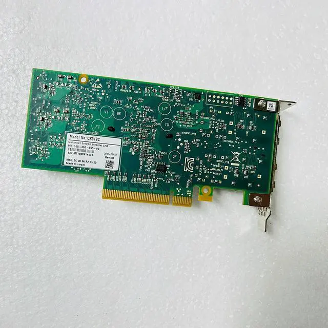 Alt view image 3 of 7 - For Mellanox MCX312C-XCCT ConnectX-3 PRO EN 10GB Ten Gigabit network adapter