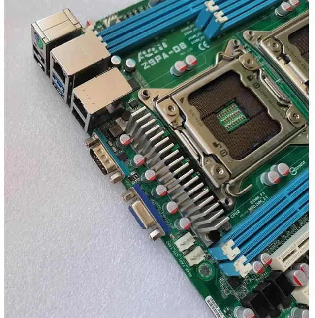 Alt view image 2 of 7 - Server Two-Way Motherboard Z9PA-D8 For C602 Socket LGA 2011 DDR3 X79 X79M Good