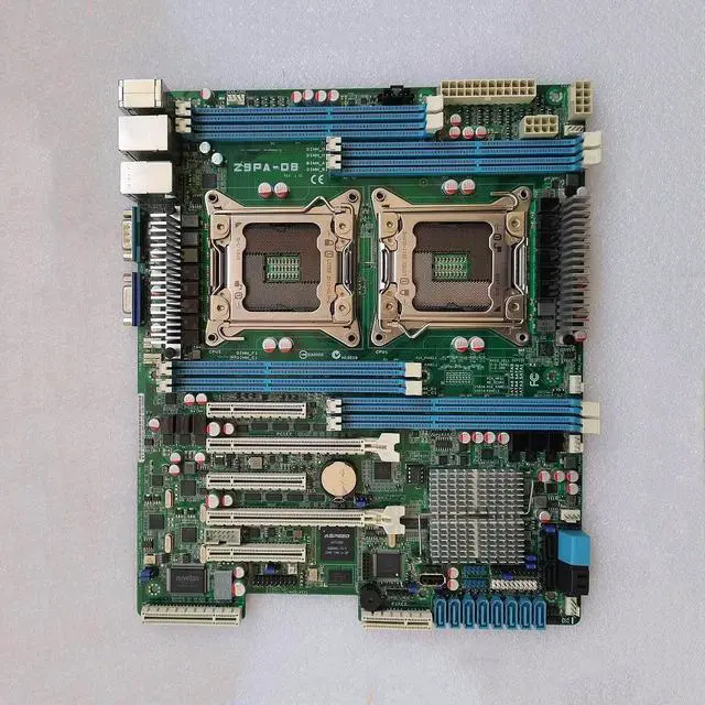 Alt view image 3 of 7 - Server Two-Way Motherboard Z9PA-D8 For C602 Socket LGA 2011 DDR3 X79 X79M Good