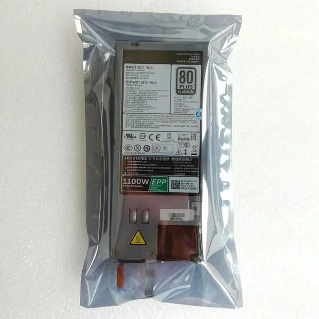 Alt view image 2 of 7 - For R630 R730 1100W Server Power Supply Y3H8J 0Y3H8J D1100E-S1 L1100E-S1