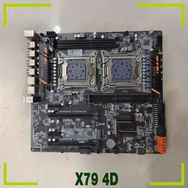 Alt view image 5 of 7 - For Dual CPU X79 Motherboard LGA 2011 E5 DDR3 128GB E-ATX X79 4D