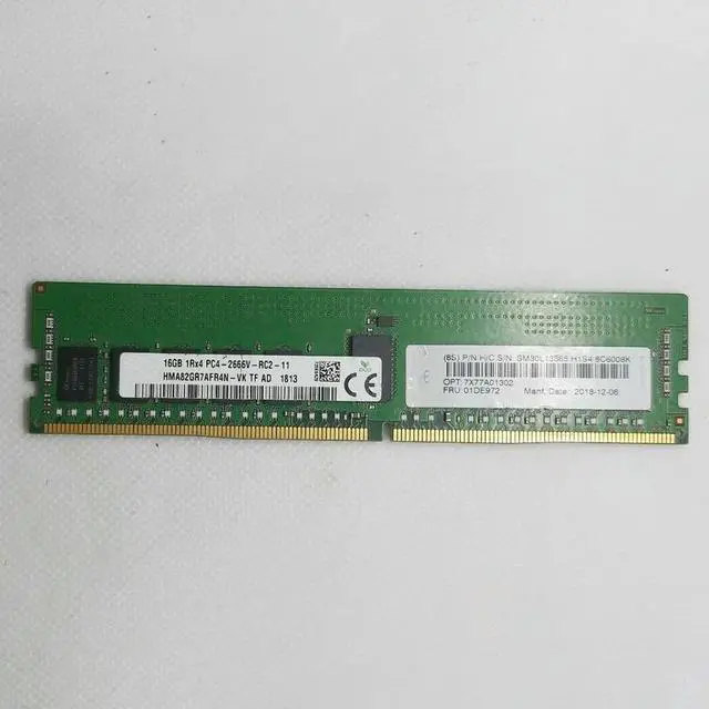 Alt view image 4 of 4 - 1 pcs For 01DE972 7X77A01302 1RX4 PC4-2666V REG Server Memory Fast Ship 16GB DDR4 2666