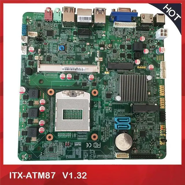 Main image of All-in-One Motherboard For ITX-ATM87 V1.32 HM87 LGA946 30 PIN Test,Good