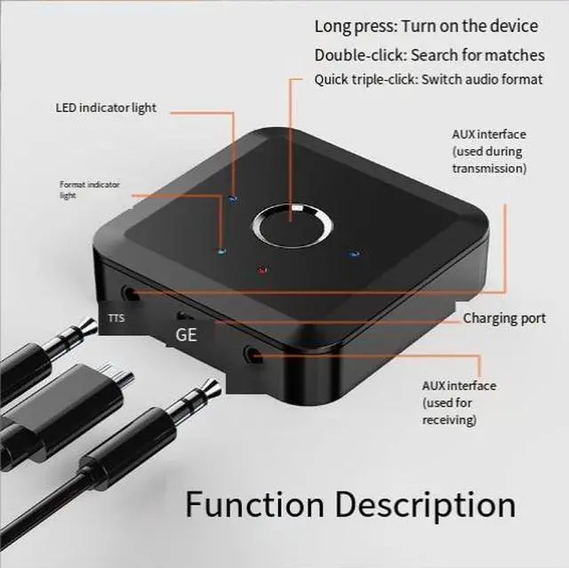 Alt view image 5 of 7 - DIXSG,The new low-latency Bluetooth 5.2 transmitter with Qualcomm APTX HD chip supports one-to-two call return transmission to computers