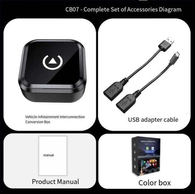 Alt view image 7 of 7 - DIXSG Hot-selling carplay Wired to Wireless box Android Auto Vehicle-to-Device Interconnection Box carplay adapter