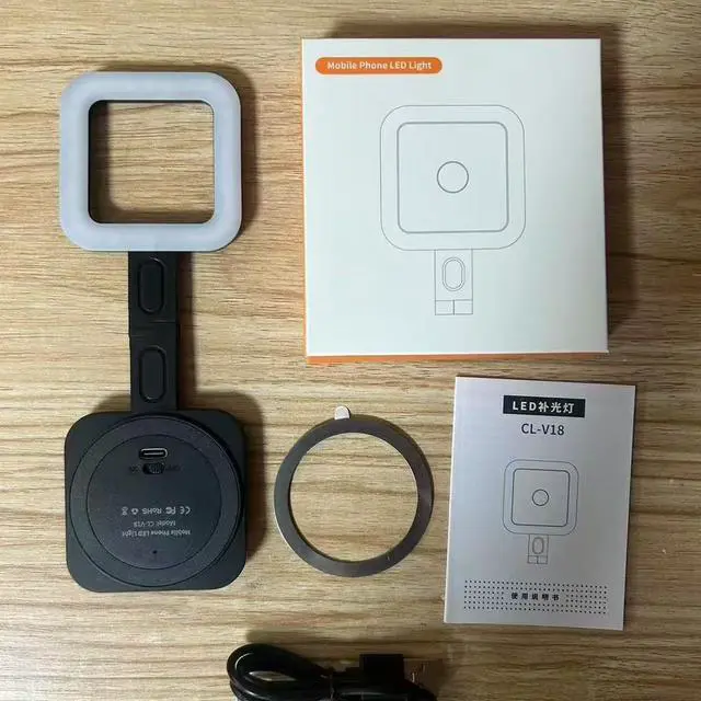 Alt view image 4 of 5 - DIXSG CL-V18 mobile phone direct fill light stand, three-in-one fill light stand, mobile phone camera stand