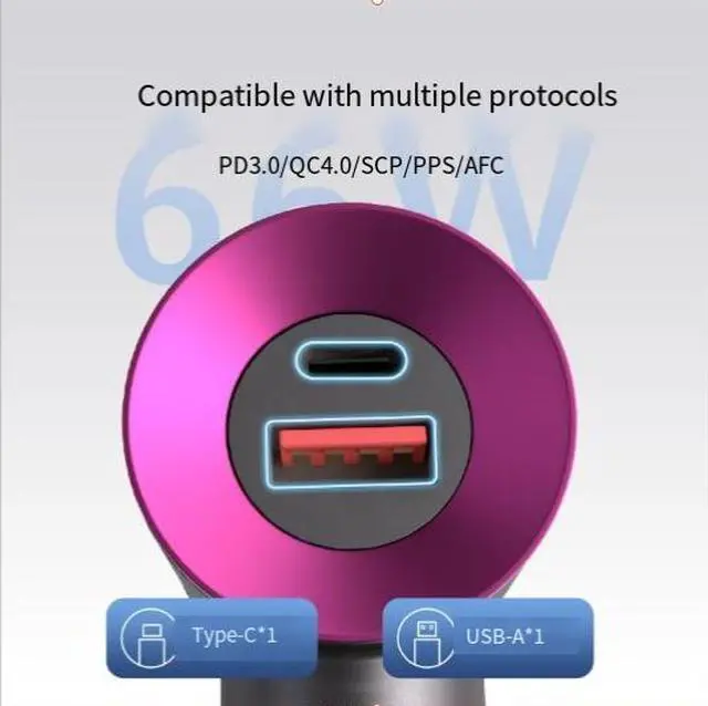 Alt view image 3 of 7 - DIXSG,The 66W super fast charging car charger is compatible with the cigarette lighter adapter of the iPhone 16