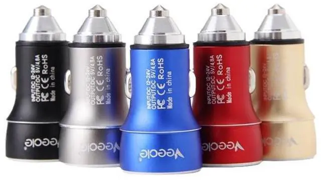 Alt view image 4 of 4 - DIXSG Mini Multi-functional Emergency metal Safety hammer Car Charger with dual usb bullet-head led car charger