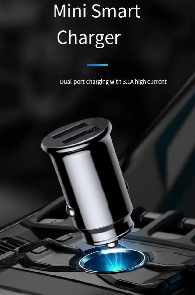 Alt view image 3 of 7 - DIXSG Dual usb Car Charger 3.1a Smart one-to-Two Dual USB mobile Phone Charger, new dual-port mini