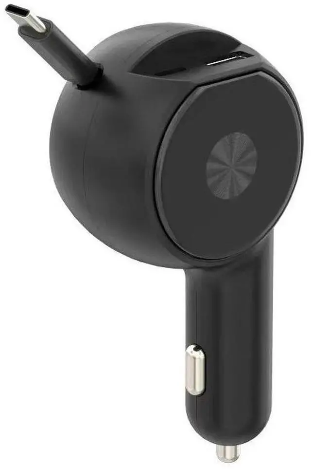 Alt view image 2 of 6 - DIXSG Coconut Ball telescopic cable car charger, Super fast charging 90W, smart dual cigarette lighter car charger, high current