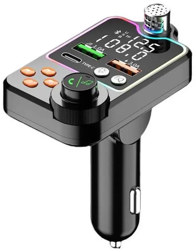 Main image of DIXSG Q15 car mobile phone charger, Bluetooth player, MP3 digital display, EQ ambient light, car cigarette lighter, car charger