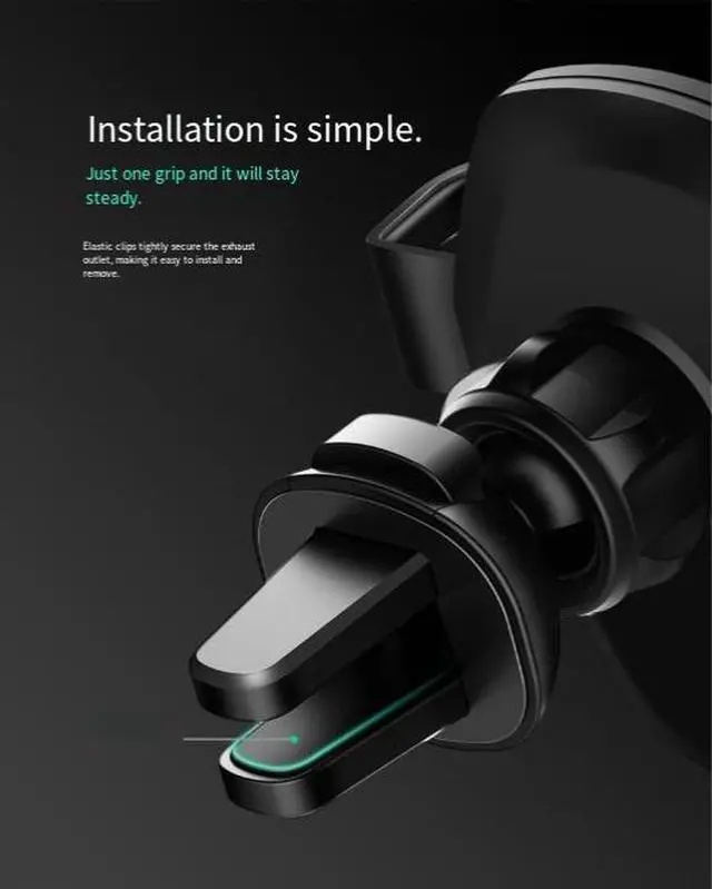 Alt view image 5 of 5 - DIXSG Q12 Gravity Sensing Stand Car Wireless Charger 10W Fast Wireless charger