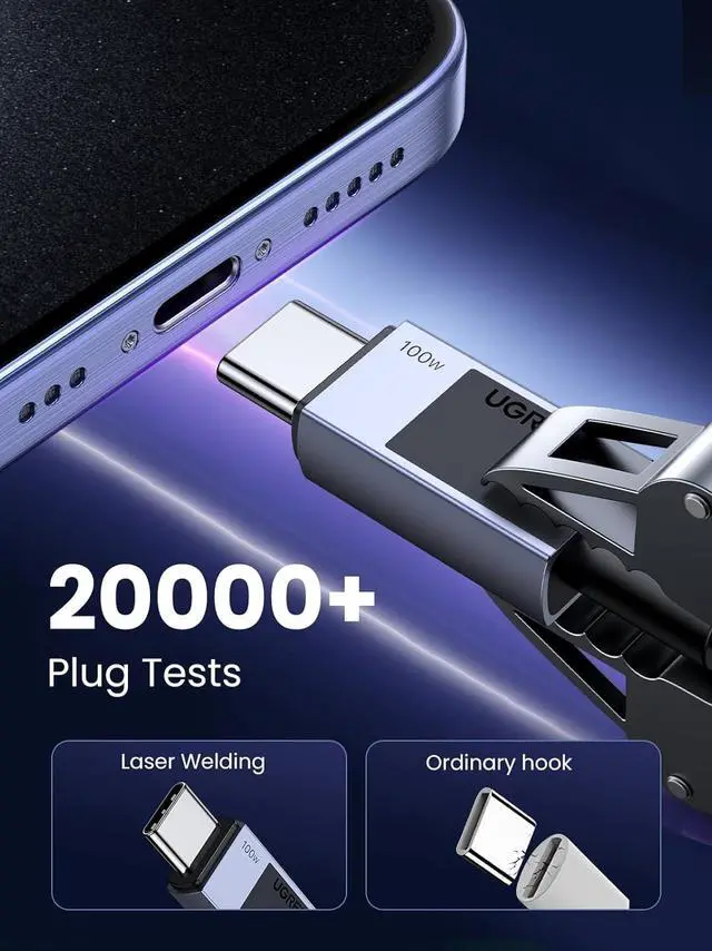 Alt view image 5 of 7 - UGREEN 100W USB C Cable Fast Charging, Type C Cord USB C Charger Cable for iPhone 16/16 Pro/16 Pro Max/15, MacBook Pro/Air, Galaxy S24/S23, iPad Pro/Air, Pixel 8, 3.3FT