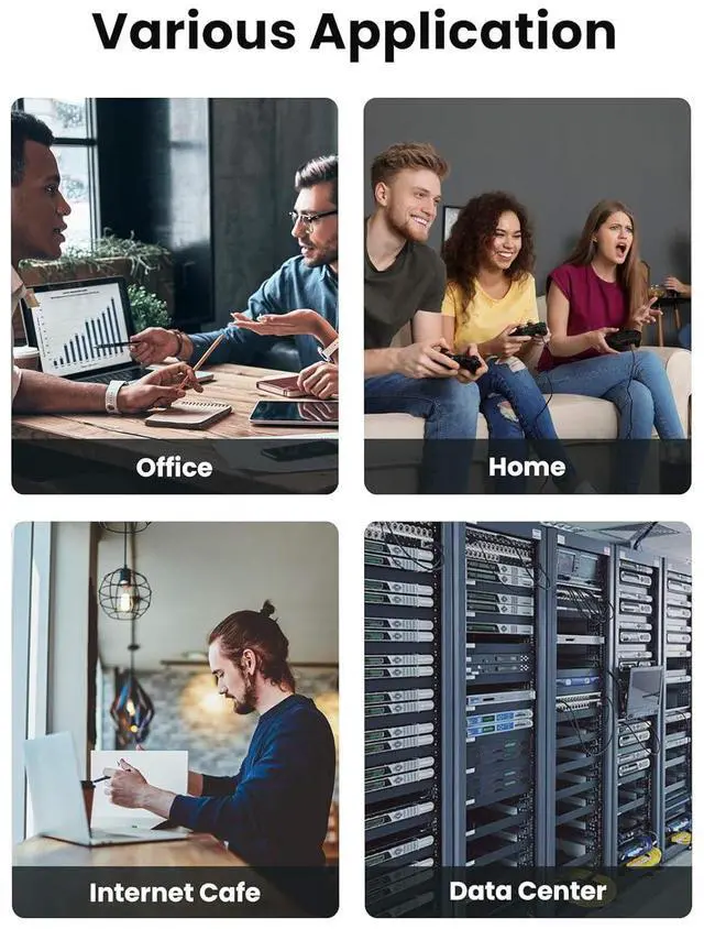 Alt view image 7 of 7 - UGREEN Cat 7 Ethernet Cable, 10FT Ethernet Cable with 10Gbps High Speed, 100% Pure Copper Wire and Gold-Plated Connectors, Flat Design, Compatible with Gaming PS5/4/3 Xbox PC Laptop Modem Router