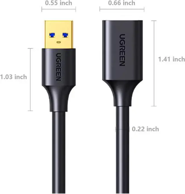 Alt view image 7 of 7 - UGREEN USB 3.0 Extension Cable USB 3.0 Male A to Female A 5Gbps Compatible with Gamepad USB Flash Drive USB Hub External Hard Drive Keyboard Printer Webcam, 1 m
