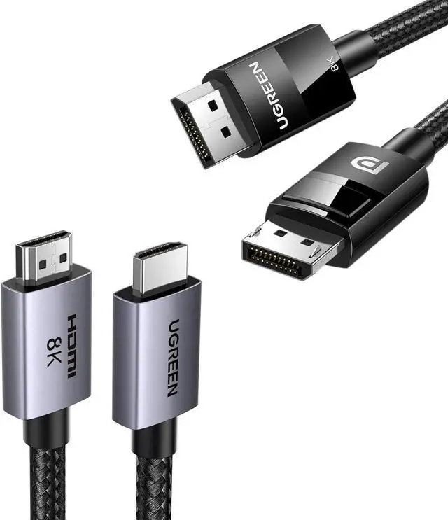 Main image of UGREEN VESA Certified 8K DisplayPort Cable 6.6FT, DP 1.4 Displayport to Displayport Cable Support 8K@60Hz, 4K@240Hz, FreeSync, G-Sync, HDR, 32.4Gbps for HDTVs, Displays, Monitors, Graphics, PC