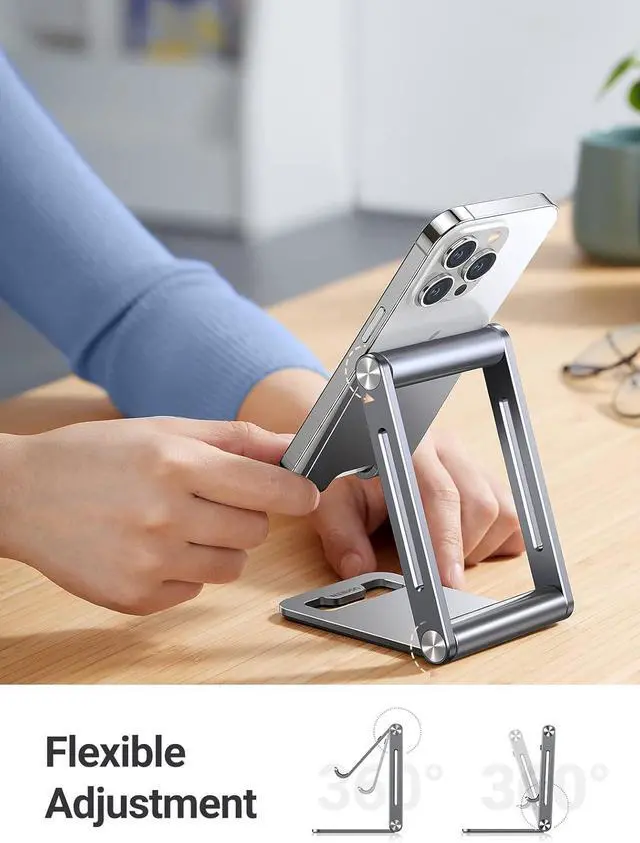 Alt view image 2 of 7 - UGREEN Phone Stand for Desk and Cell Phone Holder Height Adjustable Bundle