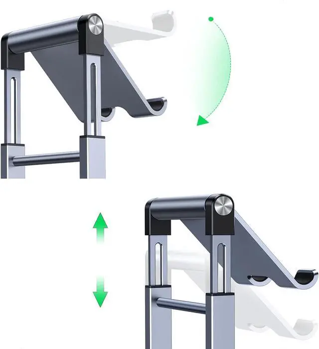 Alt view image 7 of 7 - UGREEN Phone Stand for Desk and Cell Phone Holder Height Adjustable Bundle