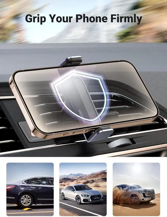 Alt view image 4 of 7 - UGREEN Car Vent Phone Mount Air Vent Clip Phone Holder Car Mount Mini Size Compatible with iPhone 16 15 14 13 12 Pro Max Mini Plus, iPhone 11 SE XS XR 8 7 6 6S Smartphone