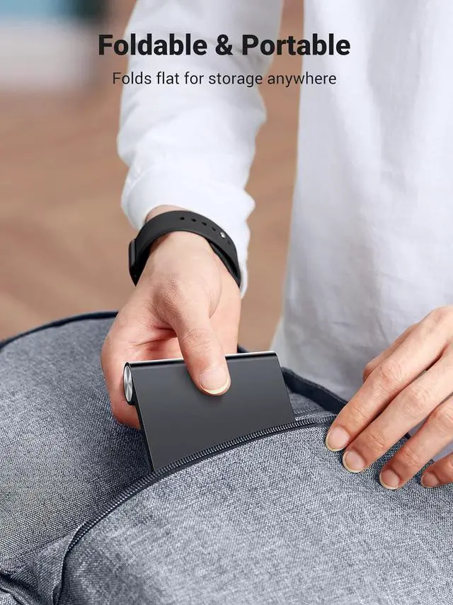 Alt view image 6 of 7 - UGREEN Cell Phone Stand for Desk Phone Holder Foldable Portable Adjustable Compatible with iPhone 16 15 14 13 Pro Max, iPhone 12 11 Plus SE XS XR 8 7, Office Desk Travel Accessories,