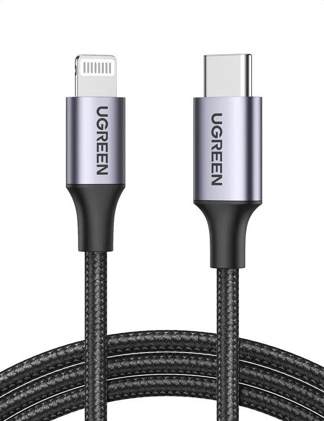Main image of UGREEN USB C to Lightning Cable 6FT - MFi Certification Lightning Cable Compatible with iPhone 14/14 Pro/14 Pro Max, iPhone 13/12/11/X/XR/XS/8 Series, iPad 9, AirPods Pro, and More