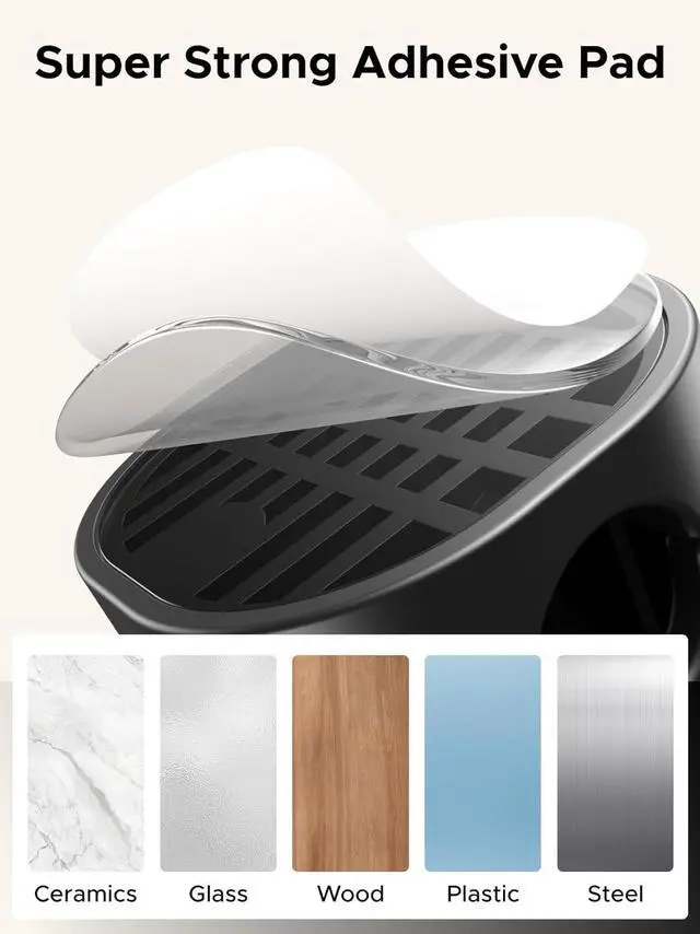 Alt view image 7 of 7 - UGREEN Cable Organizer Clips, Adhesive Cable Management - 6-Pack Strong Magnetic Cord Holder for Desk to Keep Phone Charging Cables, Computer Cords, and Various Cord Organized for Nightstand, Black