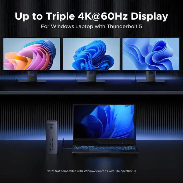 Alt view image 5 of 7 - UGREEN Revodok Max 2131 Thunderbolt 5 Dock, 13-in-1, 120Gbps Transfer, Single 8K, Dual 6K60Hz Display, 140W Max Charging, 2.5GbE, SD/TF 4.0, for Thunderbolt 5/4 MacBooks and Windows Laptops