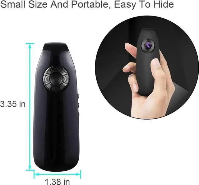 Alt view image 3 of 7 - Lenofocus Mini Body Camera 1080P Hidden Spy Cameras Body Mounted Video Camera for Civilians and Police, Small Personal Wearable Pocket Body Worn Cam Bike Camera for Cycling Home Office Security