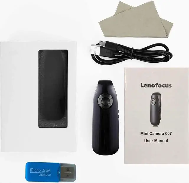 Alt view image 7 of 7 - Lenofocus Mini Body Camera 1080P Hidden Spy Cameras Body Mounted Video Camera for Civilians and Police, Small Personal Wearable Pocket Body Worn Cam Bike Camera for Cycling Home Office Security