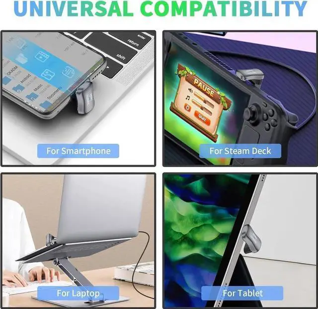 Alt view image 3 of 7 - 3-Pack USB C 180 Degree Adapter, 20Gbps USB C to USB C (3.2 Gen 2x2, PD 140W), U-Shaped Right Angle for Steam Deck, Laptop, Phone, Hub  Space-Saving Design