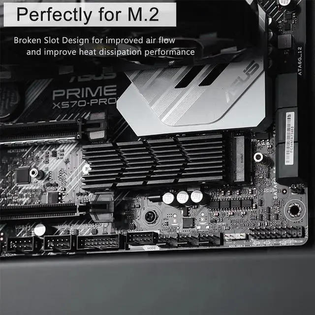 Alt view image 5 of 7 - M.2 Heatsink for NVMe SSD - PS5 & PC Cooling with Thermal Pad (2280 PCIe Gen3/Gen4) - Compatible Samsung 980/990 PRO, WD SN850/SN750, Seagate FireCuda 530 - Aluminum Heat Sink Cooler