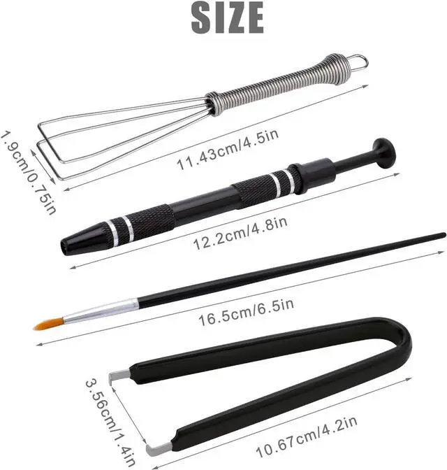 Alt view image 2 of 7 - DIXSG Mechanical Keyboard Switch & Keycap Puller Set, 4-in-1 Keyboard Cleaning and Maintenance Kit with Switch Clamp, Stem Holder, and Lube Pen Black