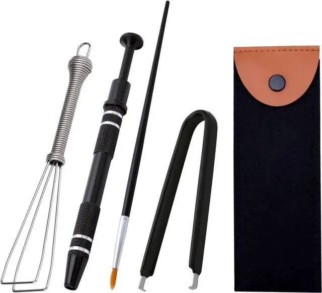 Main image of DIXSG Mechanical Keyboard Switch & Keycap Puller Set, 4-in-1 Keyboard Cleaning and Maintenance Kit with Switch Clamp, Stem Holder, and Lube Pen Black