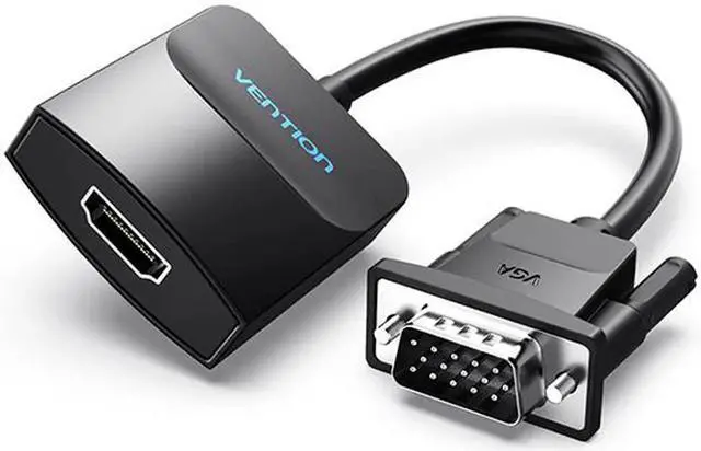 Main image of DIXSG VGA to HDMI Adapter, 1080P Male to Female Video Converter with Audio and Micro USB Power Cable, Analog to Digital Converter for PC/Laptop to HDTV/Projector