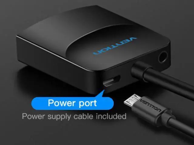 Alt view image 5 of 7 - DIXSG VGA to HDMI Adapter, 1080P Male to Female Video Converter with Audio and Micro USB Power Cable, Analog to Digital Converter for PC/Laptop to HDTV/Projector