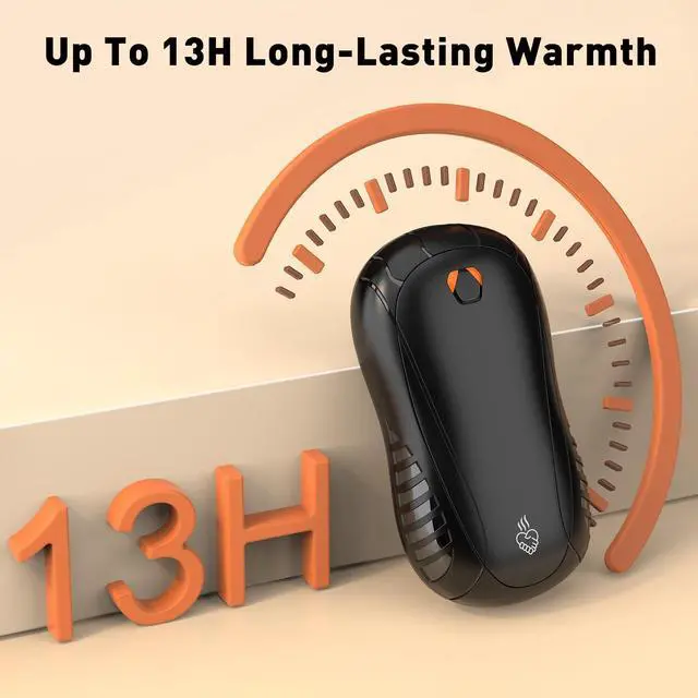 Alt view image 5 of 7 - 2 Pack Hand Warmers Rechargeable 6000mAh Electric Portable Hand Warmers 2 in 1 FANDLISS Electric Portable Pocket Heater with 12Hrs & 3 Level Warmth Gift, Outdoor, Women Men Gift, Black