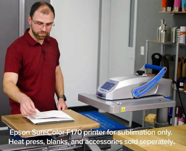 Alt view image 6 of 7 - Ennovor Epson SureColor F170 Dye-Sublimation Printer. Includes Full Set of Ink, User Guide, & AC Power Cable SCF170