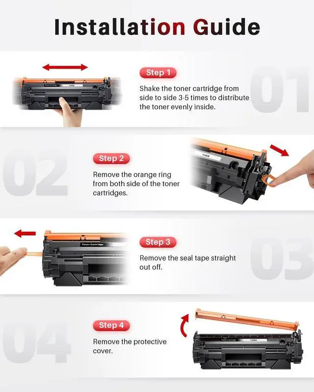 Alt view image 6 of 7 - Ennovor 138X Black Toner Cartridge (with CHIP) Replacement Compatible for 138X 138A W1380A W1380X High-Yield Toner Work with Laserjet Pro 3001dw 3001fdw MFP 3101fdw Printer ( 2-Black )