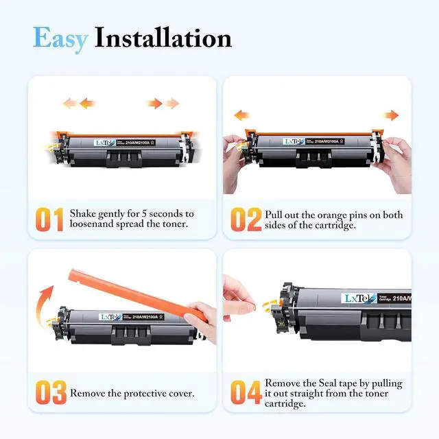 Alt view image 5 of 7 - Ennovor LxTek 210A 210X Toner Cartridges 4 Pack (with Chip) Replacement for HP 210A 210X W2100A W2100X Compatible with HP Color Laserjet Pro MFP 4301fdw 4301fdn Pro 4201dw 4201dn Series Printer (BCYM)