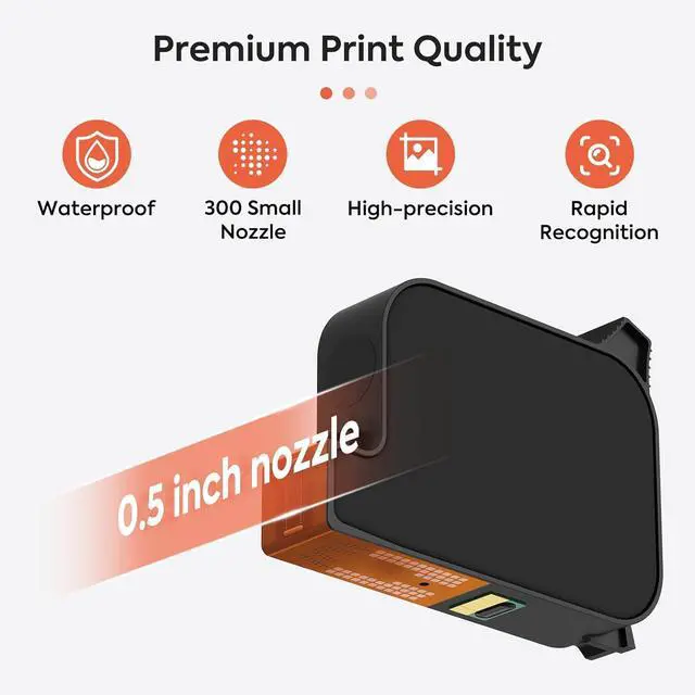 Alt view image 4 of 7 - v4ink BB21B BENTSAI Original Aqueous Water Soluble Ink Cartridge Replacement for BENTSAI Handheld Inkjet Printer BT-HH6205B and BT-HH6205BL(Black, 1 Pack)