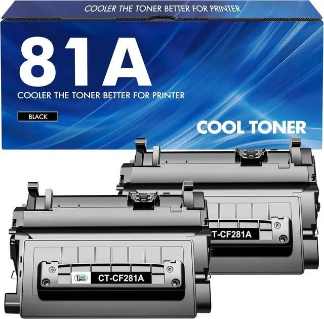 Main image of CF281A 81A Black Toner Cartridge 2-Pack Compatible Replacement for HP 81A 81X CF281A CF281X Toner Cartridge for HP Enterprise MFP M604 M605 M630h M630dn M630f M630z M606 M630 Printer Ink