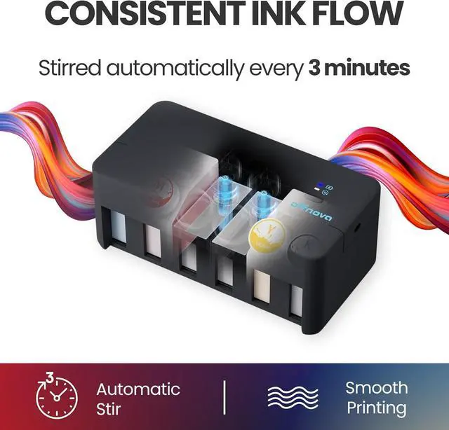 Alt view image 2 of 6 - Ennovor OFFNOVA CISS DTF White Ink Circulation System, Upgraded Extension CISS Ink Tube and Waste Ink Collector for ET8550 L805 DTF Printer, Black