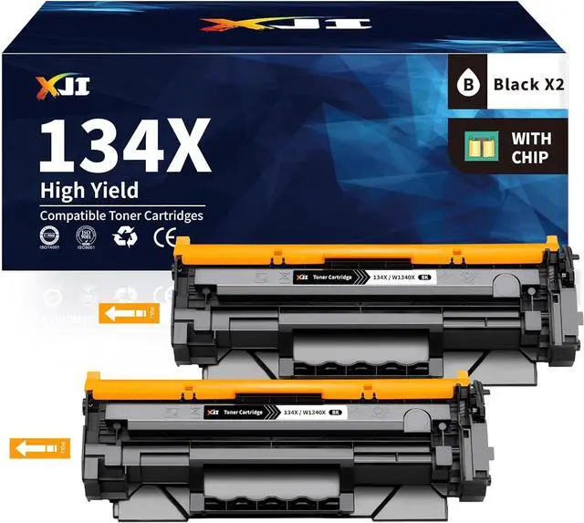 Main image of Ennovor XJI 134X(with Chip) 2 Pack High Yield Compatible Toner Cartridges Replacement for HP 134 X A W1340X 134A W1340A, for Laser Jet M209dw MFP M234dw M234sdn M234sdw Printer Ink Black