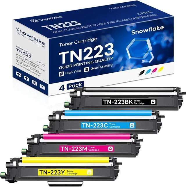 Main image of Ennovor TN-223 TN223 BK/C/M/Y Toner Cartridge 4 Pack Compatible TN223 Black Cyan Magenta Yellow Toner Cartridges Set Replacement for Brother TN223 TN-223 MFC-L3710CW MFC-L3770CDW MFC-L3750CDW