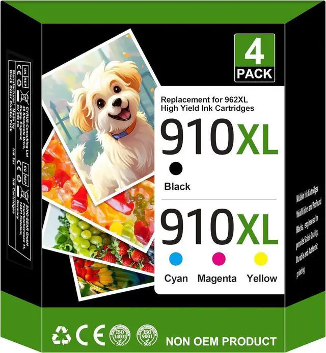 Main image of Ennovor for 910 XL 910XL Ink Cartridges Combo Pack Compatible for HP 910 XL Ink Compatible with HP Pro 8010 8015 8018 8020 8022 8025 8028 8035 8030 Printer 4 Pack