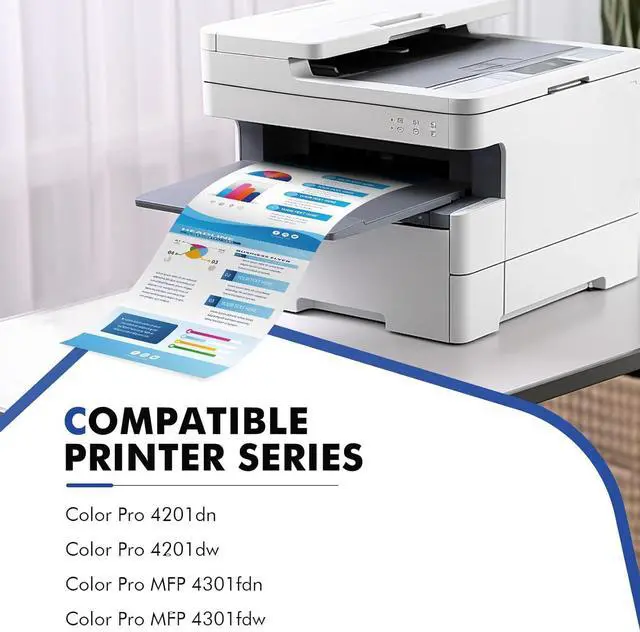 Alt view image 2 of 7 - Ennovor 210X Toner Cartridges Replacement for HP 210X 210A 210 Toner Cartridges 4 Pack High Yield for HP Color Pro MFP 4301fdw 4301fdn Pro 4201dw 4201dn Printer W2100X W2100A Ink (with Chip)